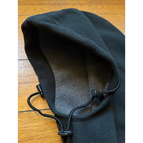 Navy Blue/Black Fleece Hood w/Drawstring sz OS (Unisex) - Picture 8 of 12